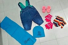 Lotto stock bimba baby neonata salopette jeans 18 mesi bratz barbie scarpette