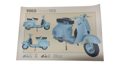 Poster plastificato vespa - plastificato,