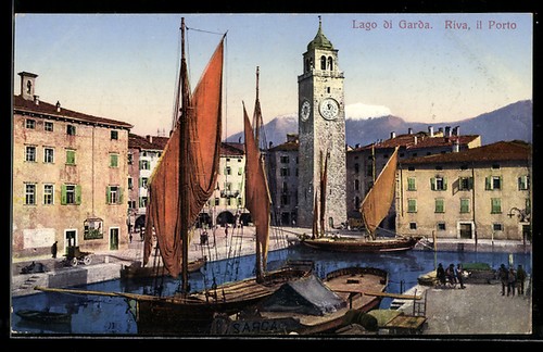 Cartolina riva lago garda - di,