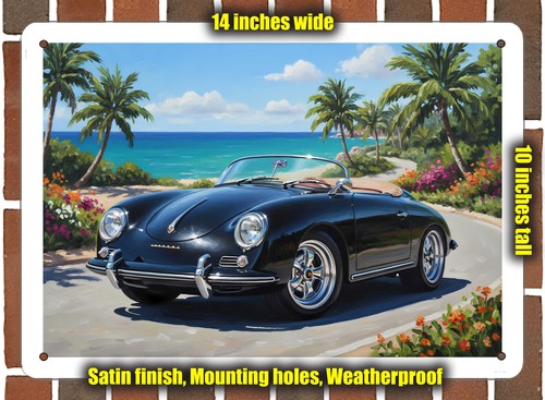 Metal sign 1956 porsche - metal, 356