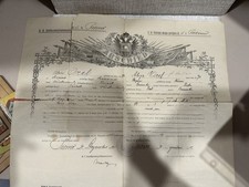 foglio congedo da servizio militare KUK ALOJZ OREL di Pisino Pazin istria croazi