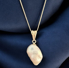 Ciondolo perla Keshi 9 ct vera