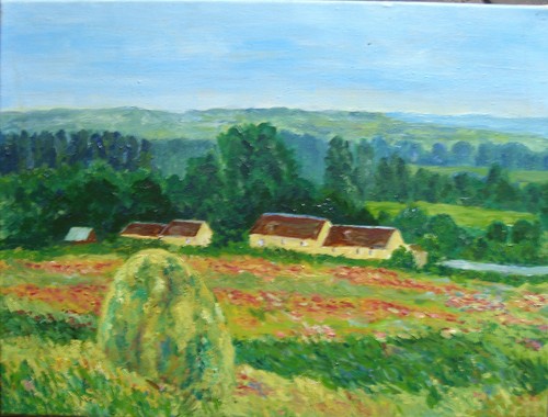 Dipinto olio paesaggio - a,