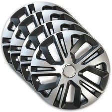 Set 4 Copricerchi 15 Pollici Raven Ring Mix Coppe Grigie Universali per Opel