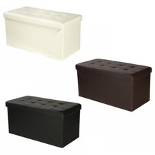 POUF CONTENITORE VARI COLORI POUFF STORAGE IN PELLE SINTETICA PREZIOSA HOME LUX