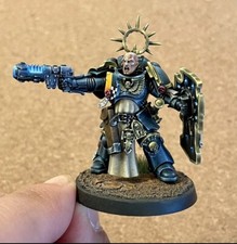 Warhammer 40K Indomitus primaris tenente professionista dipinto + + piano tav...