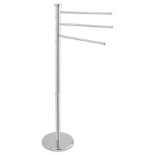 Piantana Portasciugamani Terra 3 Bracci Orientabili Acciaio Porta Asciugamani