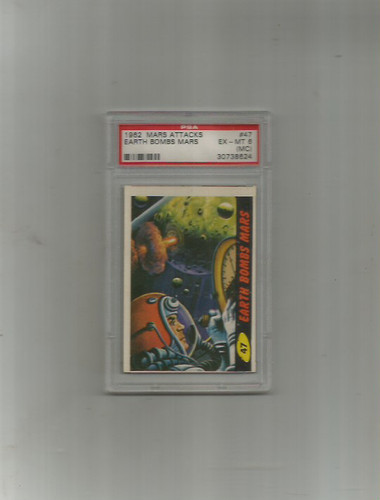 Mars attacks 1962 trade card - attacks,