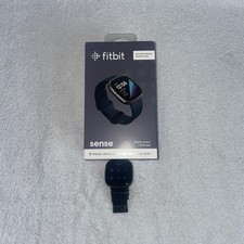 Fitbit Sense Activity Tracker - Acciaio inossidabile carbonio/grafite *COMPLETAMENTE FUNZIONANTE*