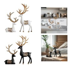 2 Pezzi Sculture di Cervi