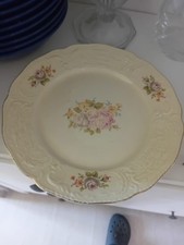 Set 12 piatti piani – Imperial Crown Ivory Stone – Porcellana floreale avorio