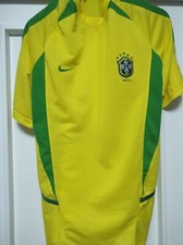 camiseta de futebol maglia jersej no match worn brazil ronaldo 2002 world cup