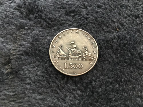 Moneta 500 lire - 1957, caravelle