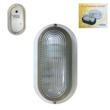 Plafoniera ovale in ABS bianca