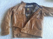 Belstaff giubbotto pelle bambino.Come nuovo.Color cuoio.Tg.4.Vestibilità ampia
