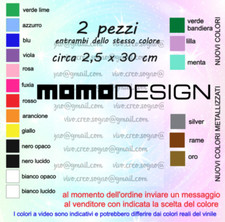 ADESIVI MOMO DESIGN SPORTELLO AUTO TUNING 2 pz. VINILE PRESPAZIATO SENZA FONDO