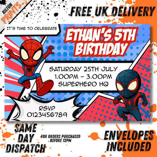 Spidey spiderman inviti festa - spidey,