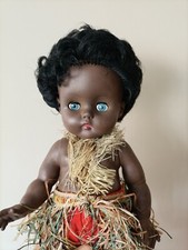 Bambola nera marchio Ratti in composizione, vintage