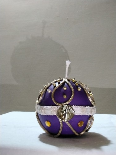 Candela decorata con perline - ,