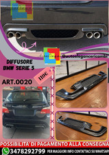 🎀ART.0020 DIFFUSORE ADATTO PER BMW SERIE 5 E60  E61 LOOK M5 NERO LUCIDO🎀