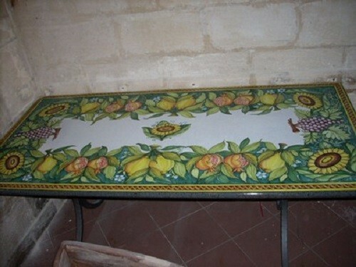 Tavolo lava siciliano - lava,