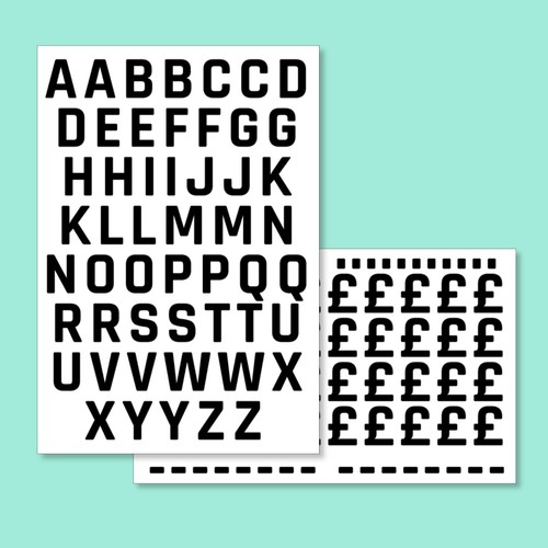 Foglio adesivo piccole lettere - foglio,