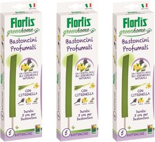 FLORTIS BASTONCINI CITRONELLA REPELLENTI ANTINSETTO 3 Confezioni (15 pz) Esterno