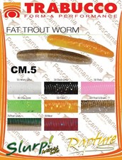 Artificiale trota lago Trabucco Slurp FAT TROUT WORM wacky rig drop shot trota