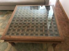 Tavolo d'antiquariato in legno massello con borchie in ferro (raro) 