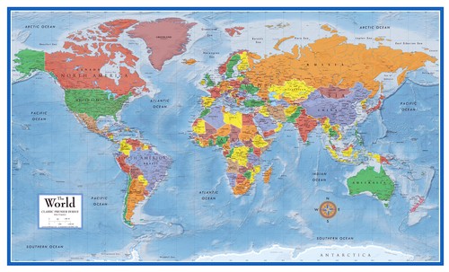 Mappa parete 24x36 world - da,