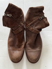 Paul Smith Men's Size 11 Brown Suede Leather Zipped Boots