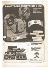Pubblicità 1970 Cinebral Proiettore Elettrico 8 mm Costruttore Meccanico Braglia