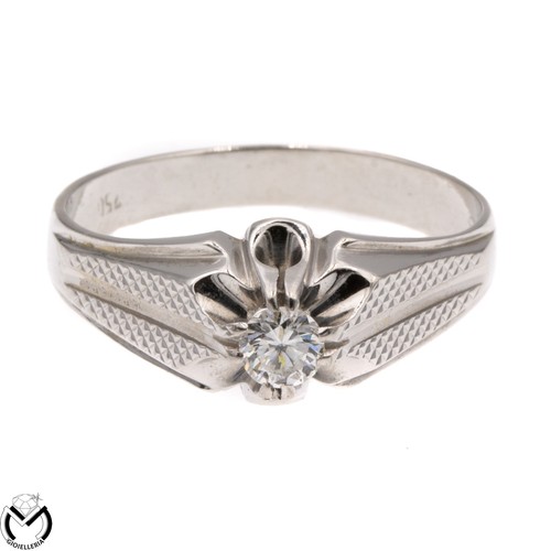 Anello uomo oro bianco - anello,