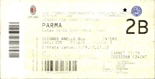 Biglietto stadio milan - stadio, vs