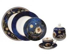 Brandani Servizio Piatti 49 Pezzi Danubio Blu + 2 Vassoi Da Portata In Omaggio