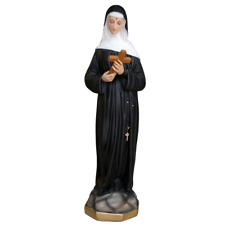 Statua di Santa Rita da Cascia in resina con occhi dipinti 60 cm Made in Italy