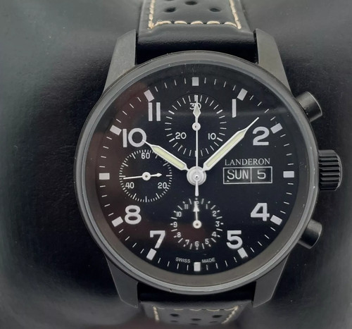 Landeron chronographe black - landeron,
