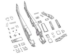 Kit pezzi scafo FunCub XL 224430 ricambio multiplex MPX NUOVO