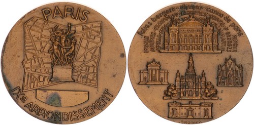 Medaglia francia 1985 parigi - francia,