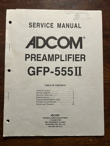 Adcom gfp 555ii - gfp-555ii, gfp-555