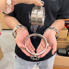 Manette in acciaio inox manette collare manette set bondage manette piedi BDSM