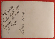 CARTOLINA UOMO DEDICA AL BATTERISTA  WALTER SCOTTI - GENE KRUPA 1946 ( F 14 )