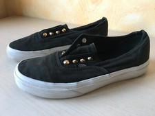 SCARPE SHOES VANS SLIP ON NERO BORCHIE SENZA LACCI TAGLIA : 38