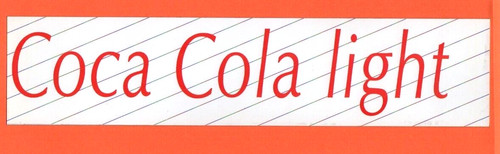 Coca cola light adesivo - coca-cola,