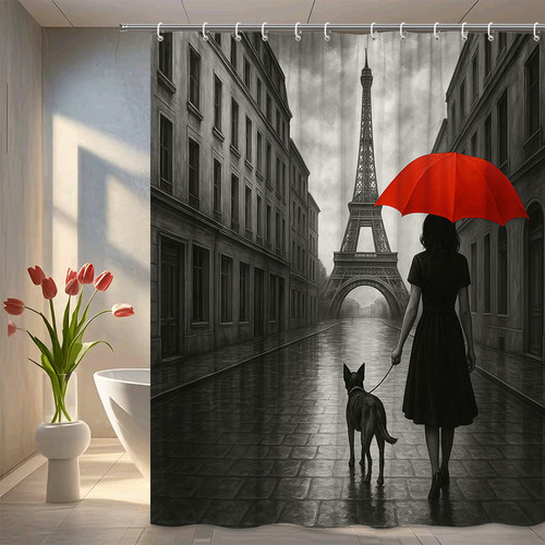 Tenda doccia ombrellone - , rosso