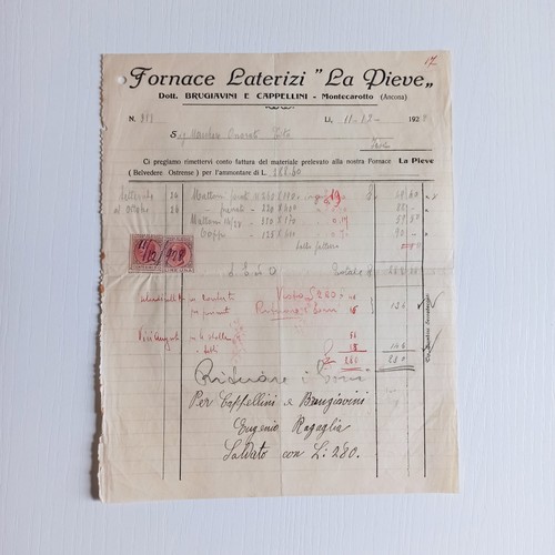 1928 fornace laterizi pieve - 1928, la