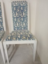 6 sedie sala da pranzo legno Shabby Chic