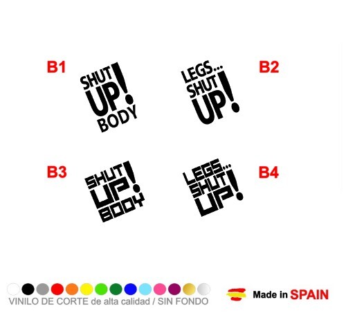 Pegatina vinilo shut body - shut, up