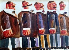 FRANZ BORGHESE- senza titolo - olio su tela, cm 30x40, 1985