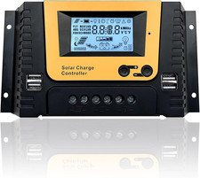 30A Regolatore Di Carica Solare PWM 12V 24V 36V 48V Identificazione Automatica, 